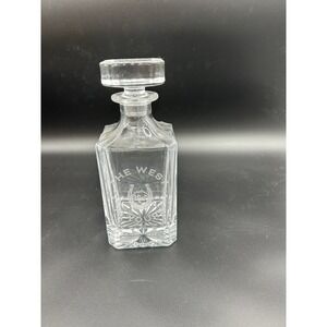 High West Bourbon Decanter Engraved HEAVY Whiskey Collector Gift Fathers Day